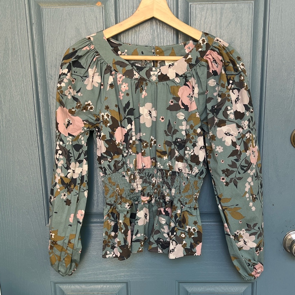 Spartina 449 Maritime Forest Wildflowers Mist Blouse